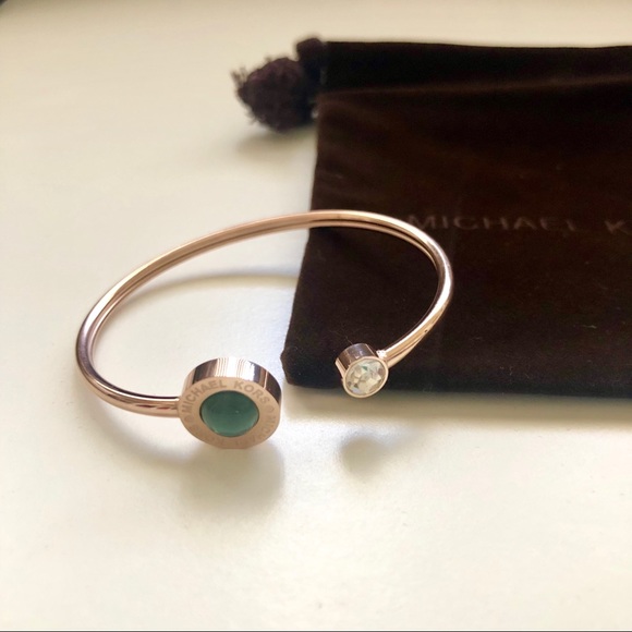 Michael Kors Jewelry - Last one! Michael Kors Rose Gold Flexible Cuff